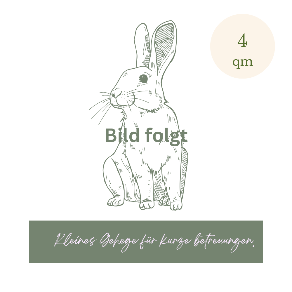 Eines unserer Gehege in Bergisch Gladbach zur Urlaubsbetreuung von Kaninchen in Außenhaltung