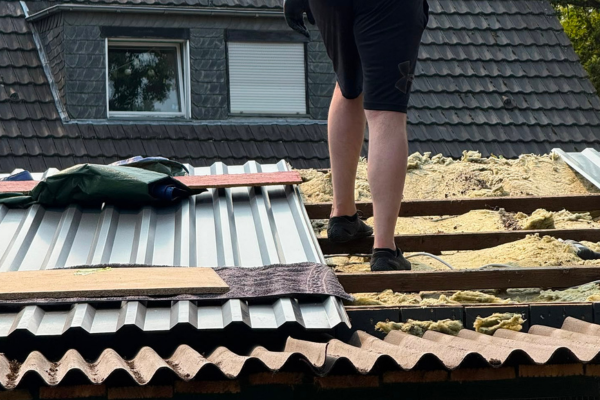 Asbestdach runter